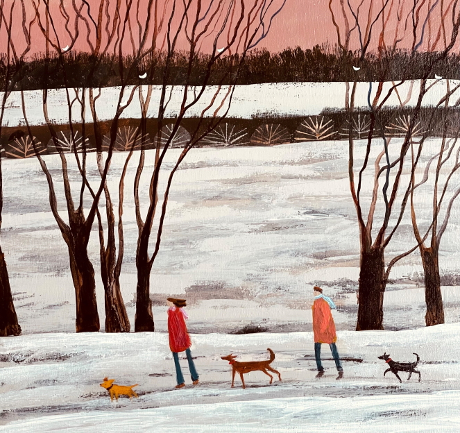 'Walking Through The Snow' by artist Barbara Peirson